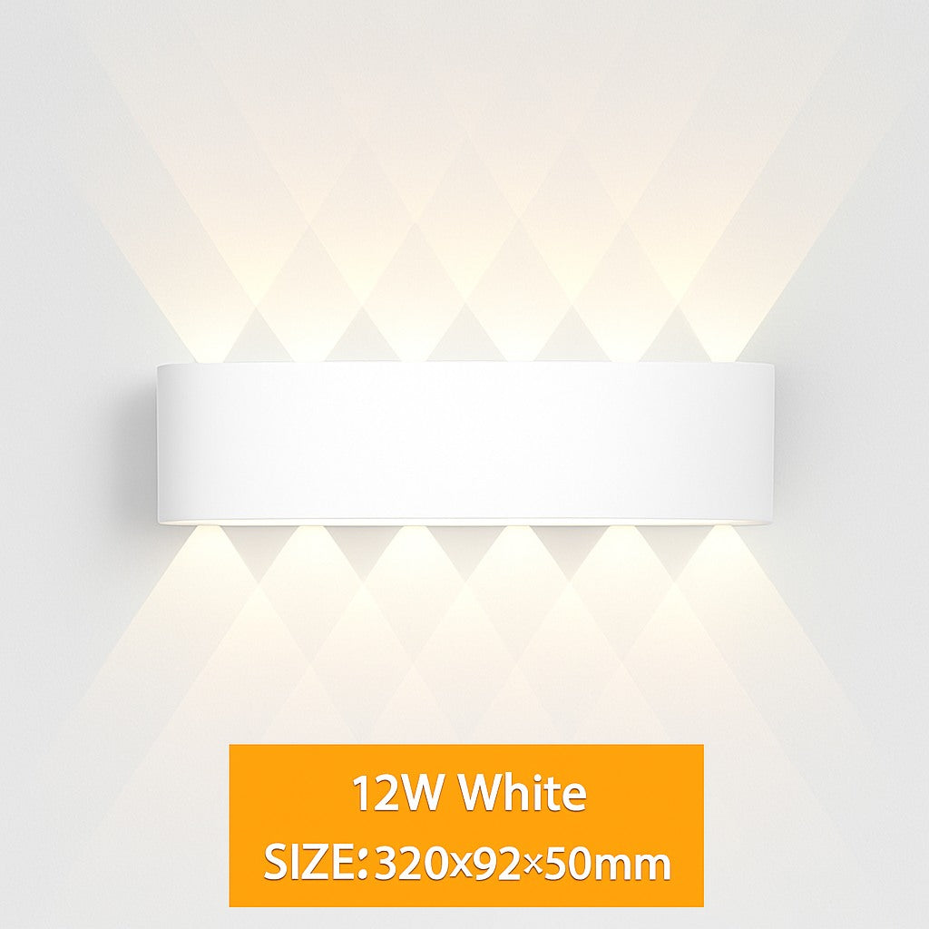 Applique murale extérieure LED IP65 en blanc · 12 w