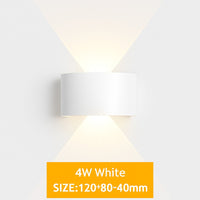 Applique murale extérieure LED IP65 en blanc · 4 w