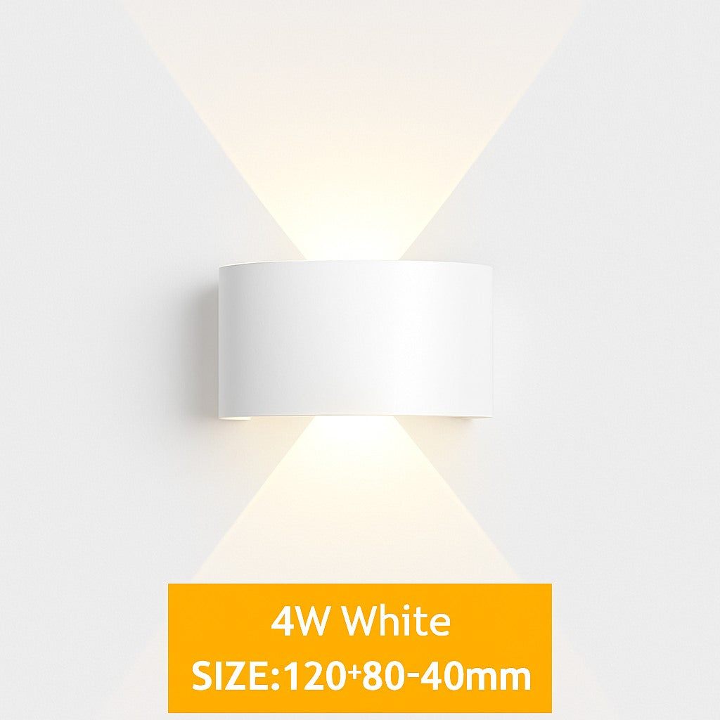 Applique murale extérieure LED IP65 en blanc · 4 w