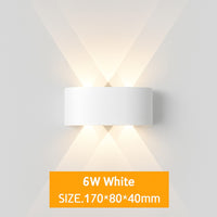 Applique murale extérieure LED IP65 en blanc · 6 w