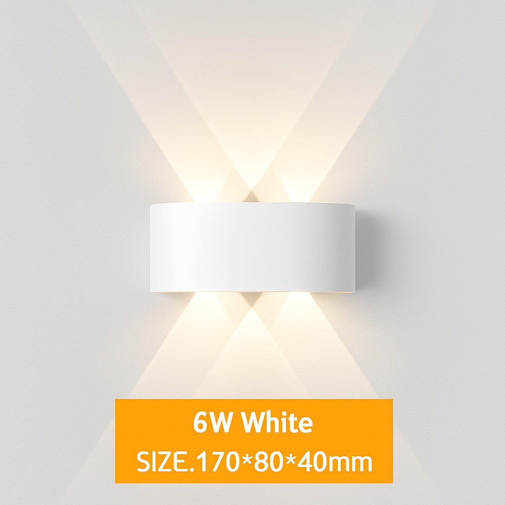 Applique murale extérieure LED IP65 en blanc · 6 w