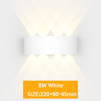 Applique murale extérieure LED IP65 en blanc · 8 w