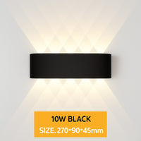 Applique murale extérieure LED IP65 en noir · 10 w
