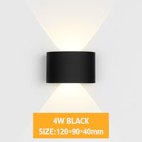 Applique murale extérieure LED IP65 en noir · 4 w