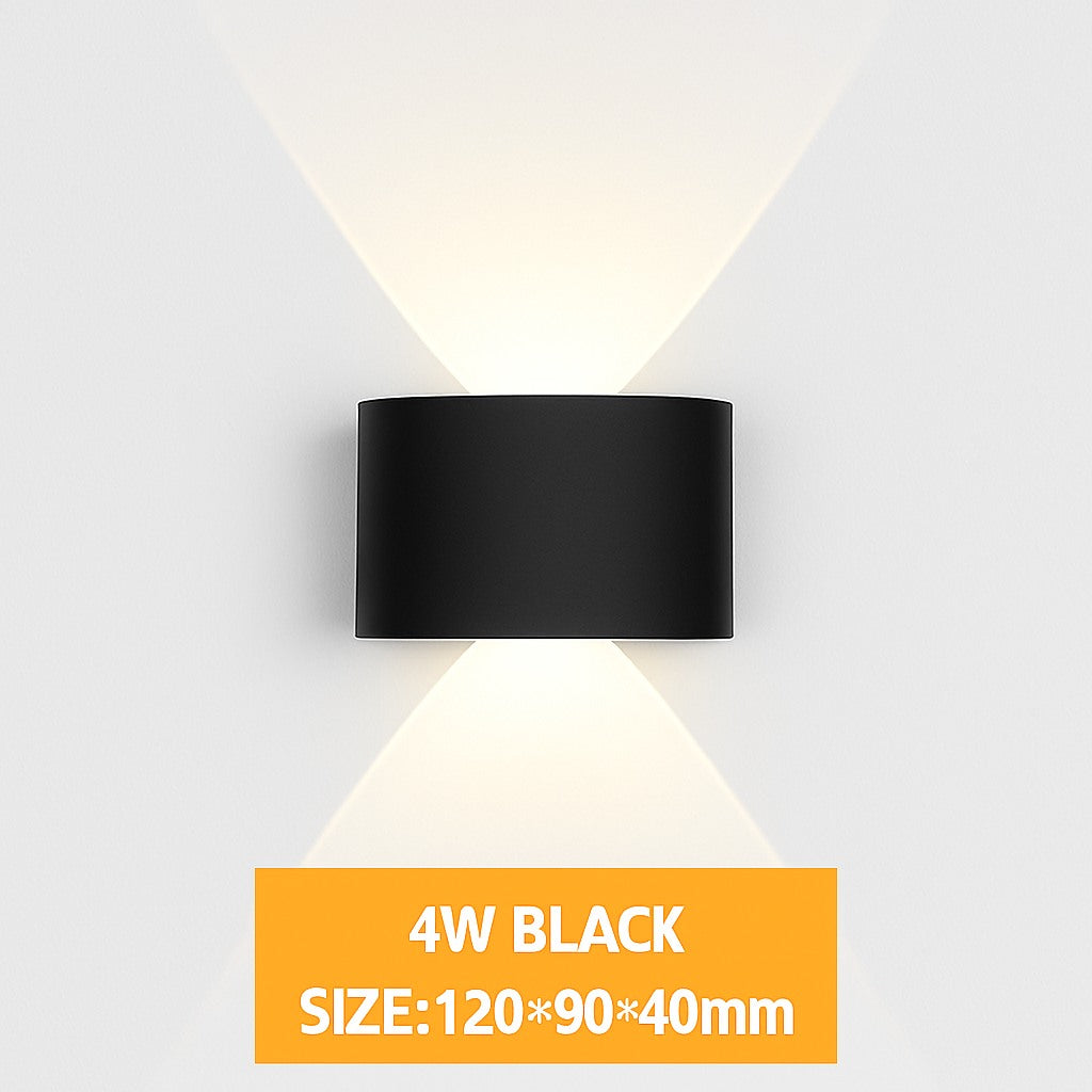 Applique murale extérieure LED IP65 en noir · 4 w