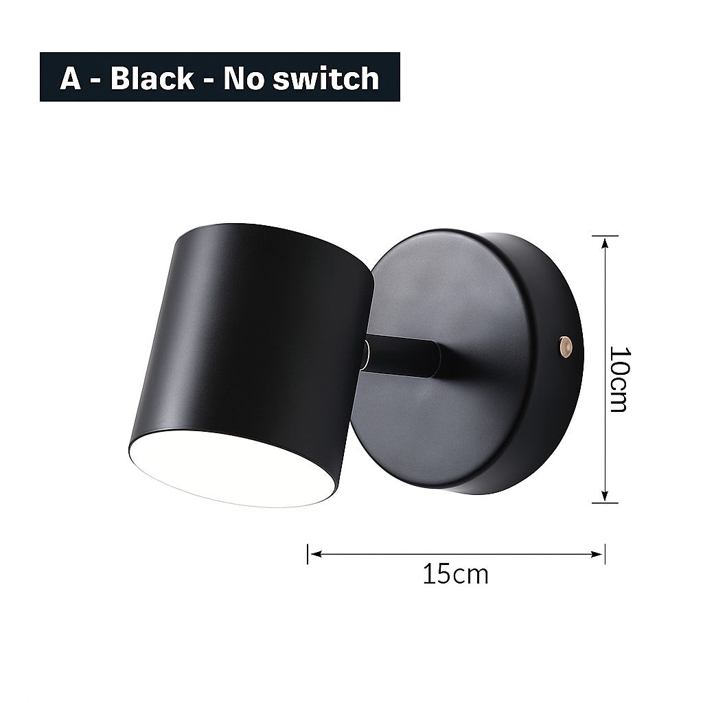 Applique murale LED haut et bas en a · noir · sans interrupteur