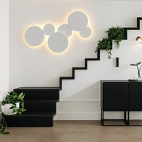 Applique murale LED ronde effet lune