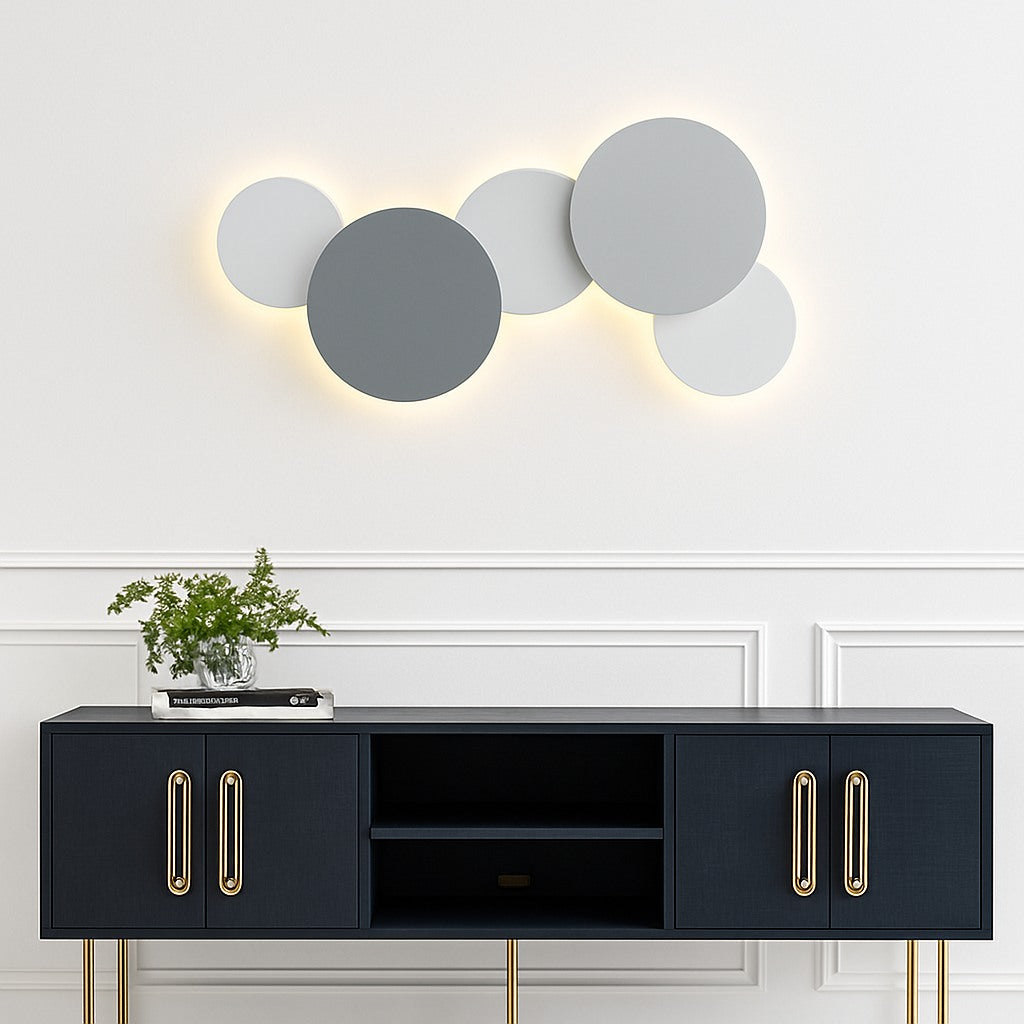 Applique murale LED ronde effet lune, photo 2