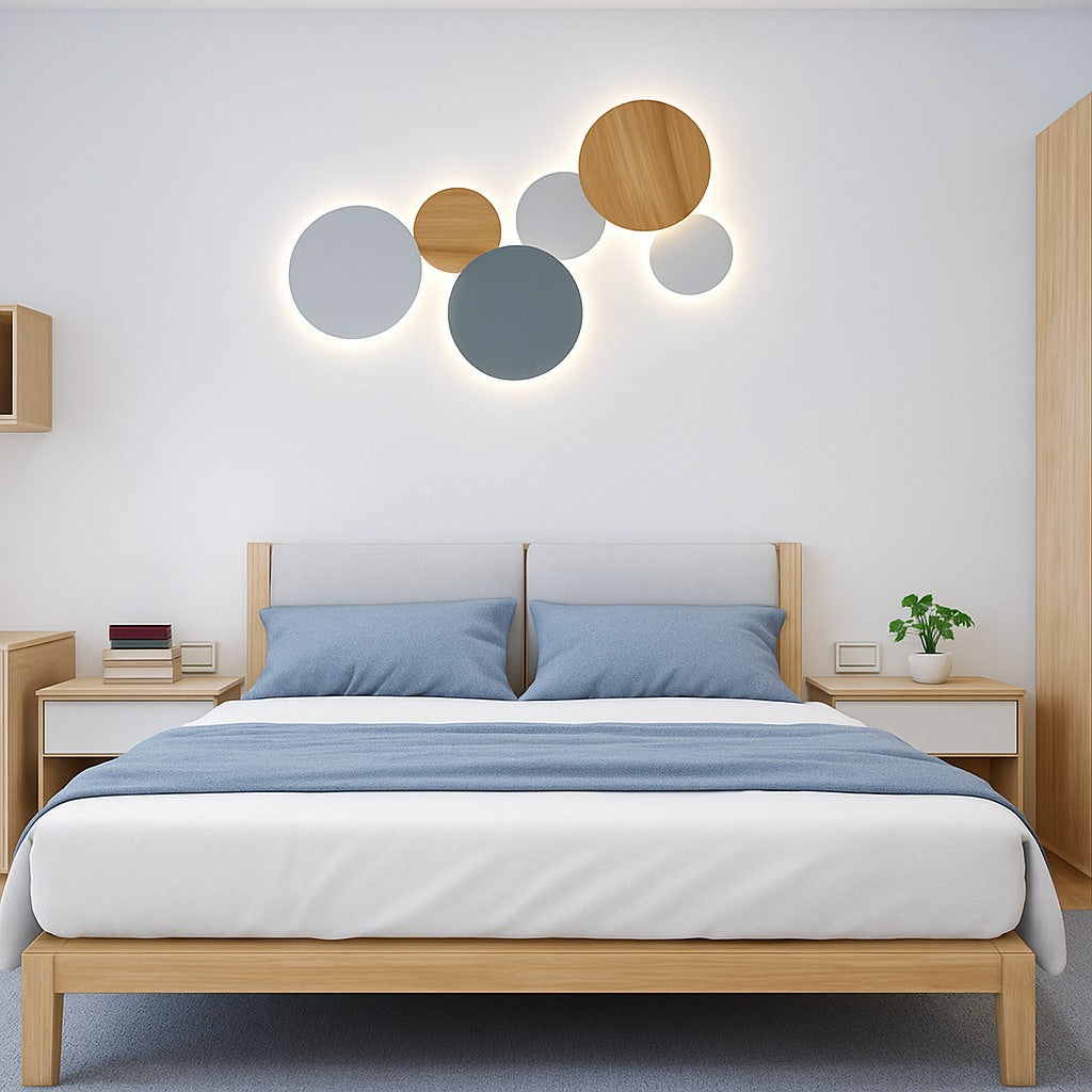 Applique murale LED ronde effet lune, photo 4