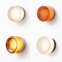 Applique murale ronde LED en verre dépoli