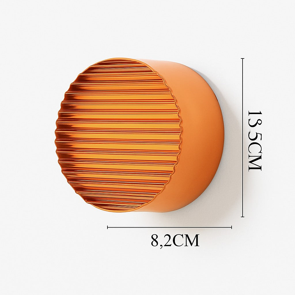 Applique murale ronde LED en verre dépoli en a · orange