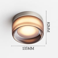 Applique murale ronde LED en verre dépoli en b · gris