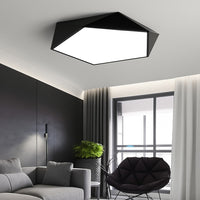 Plafonnier LED géométrique en métal coloré, photo 3