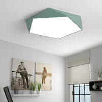 Plafonnier LED géométrique en métal coloré, photo 4