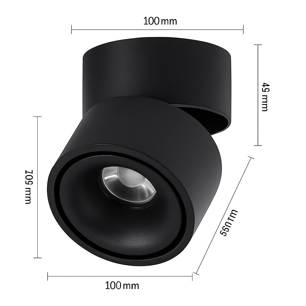 Spot LED rond orientable en saillie, photo 4