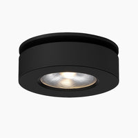 Spot LED rond orientable extra-plat en noir