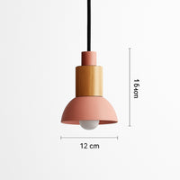 Suspension bois et métal colorée en modèle a · rose