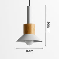 Suspension bois et métal colorée en modèle b · blanc