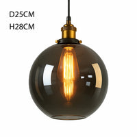 Suspension en verre fumé rétro en modèle c