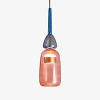 Suspension en verre teinté LED en modèle c