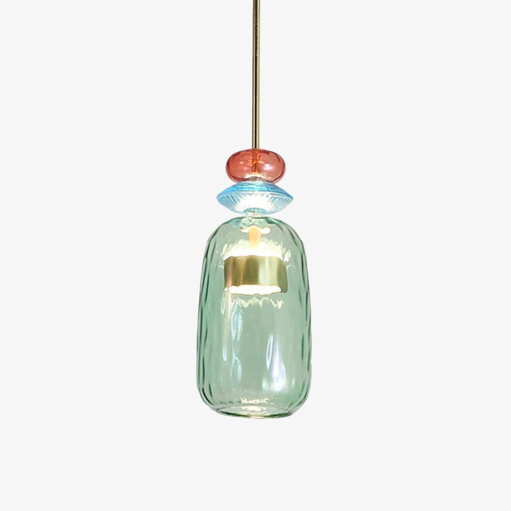 Suspension en verre teinté LED en modèle d
