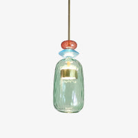 Suspension en verre teinté LED en modèle d