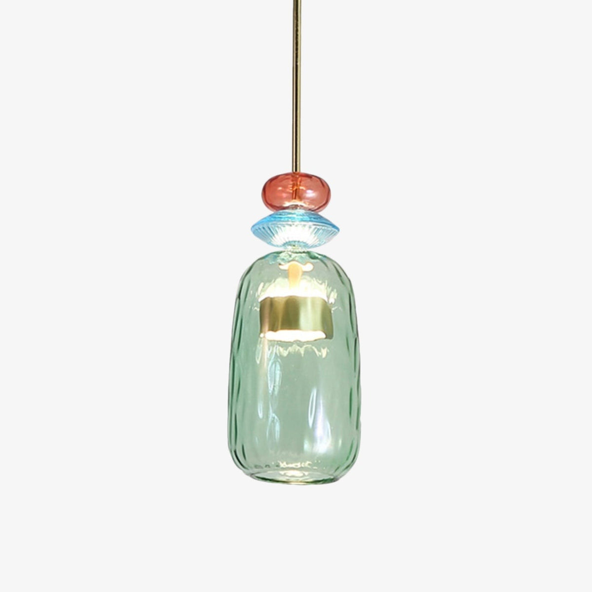 Suspension en verre teinté LED en modèle d