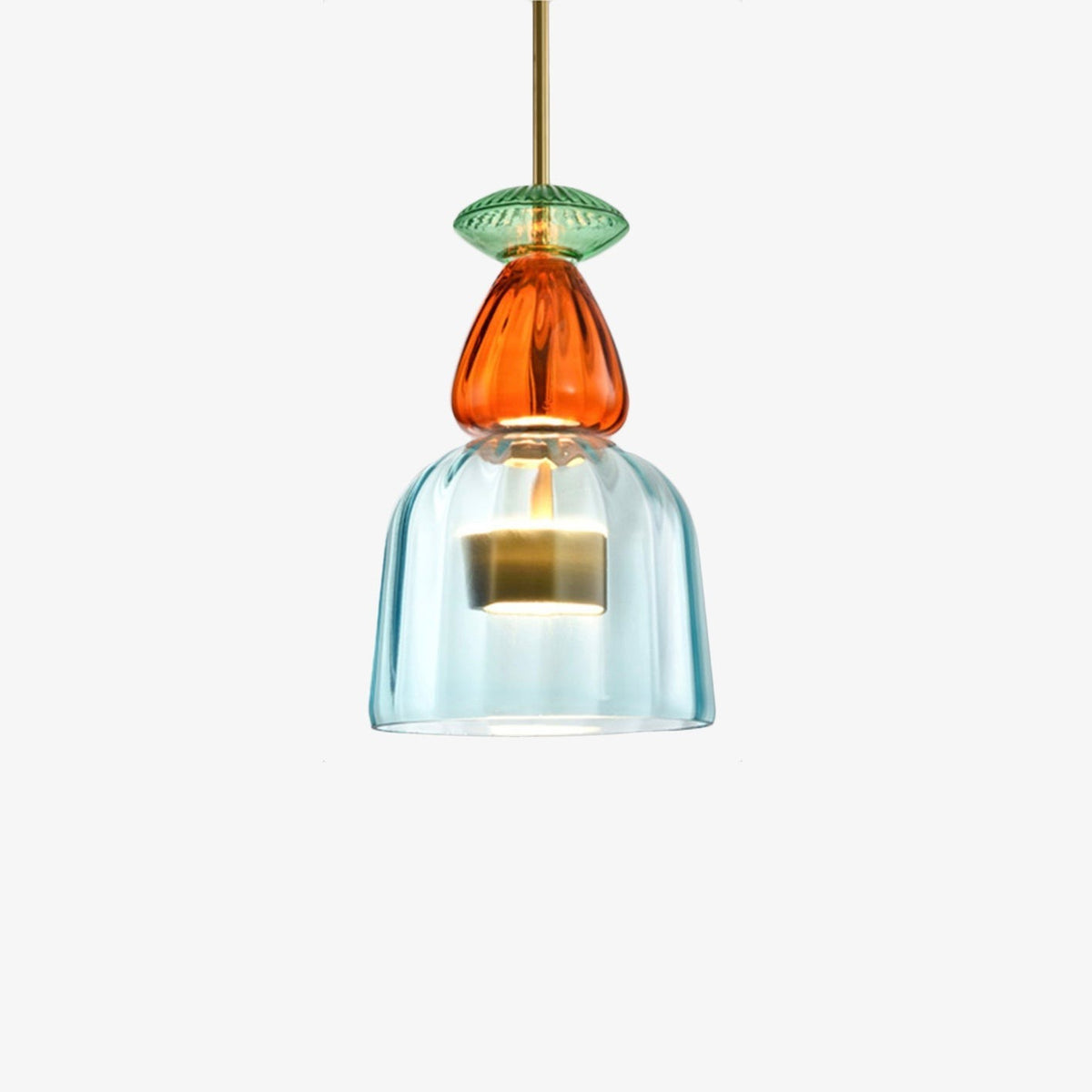 Suspension en verre teinté LED en modèle e