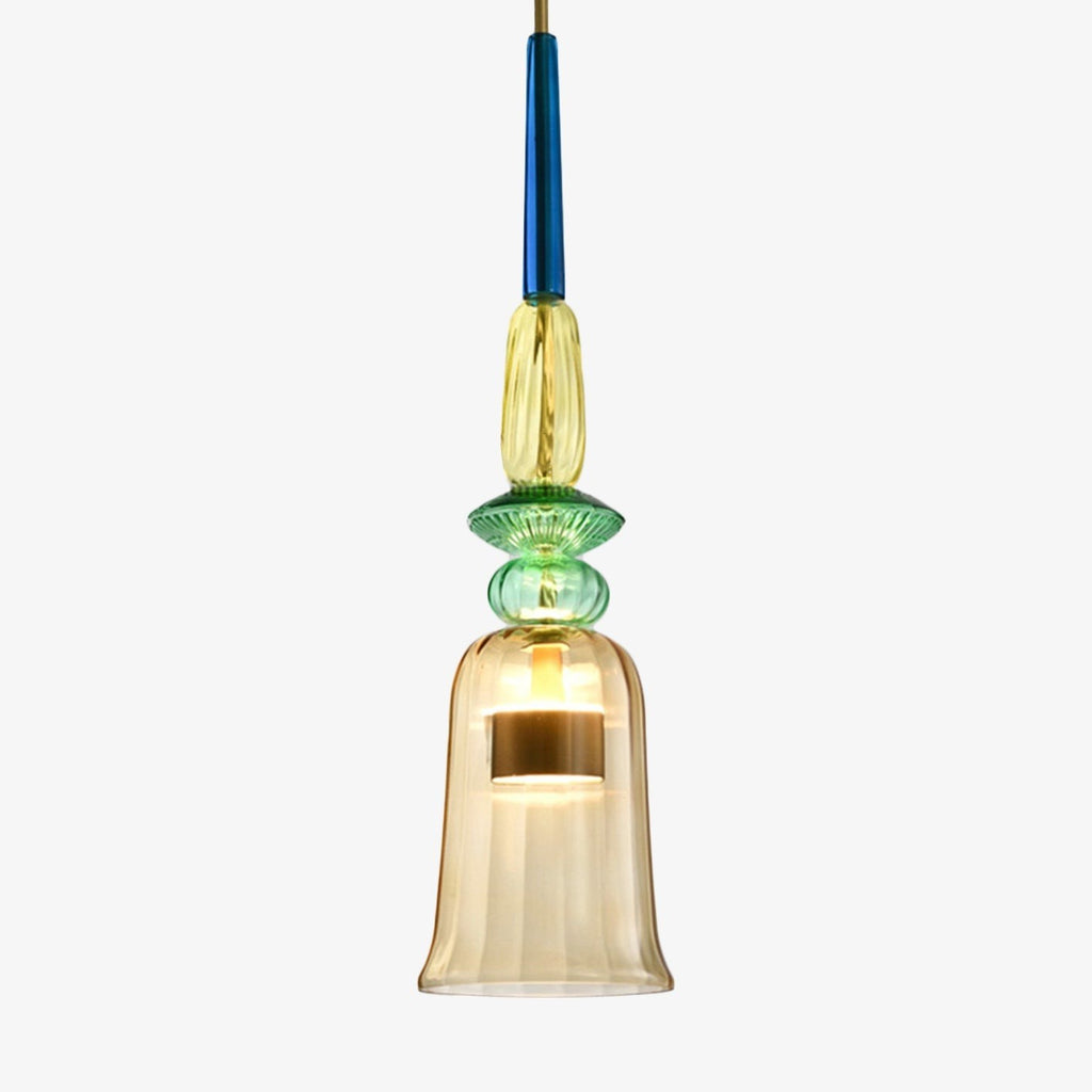 Suspension en verre teinté LED en modèle f