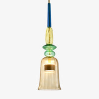 Suspension en verre teinté LED en modèle f