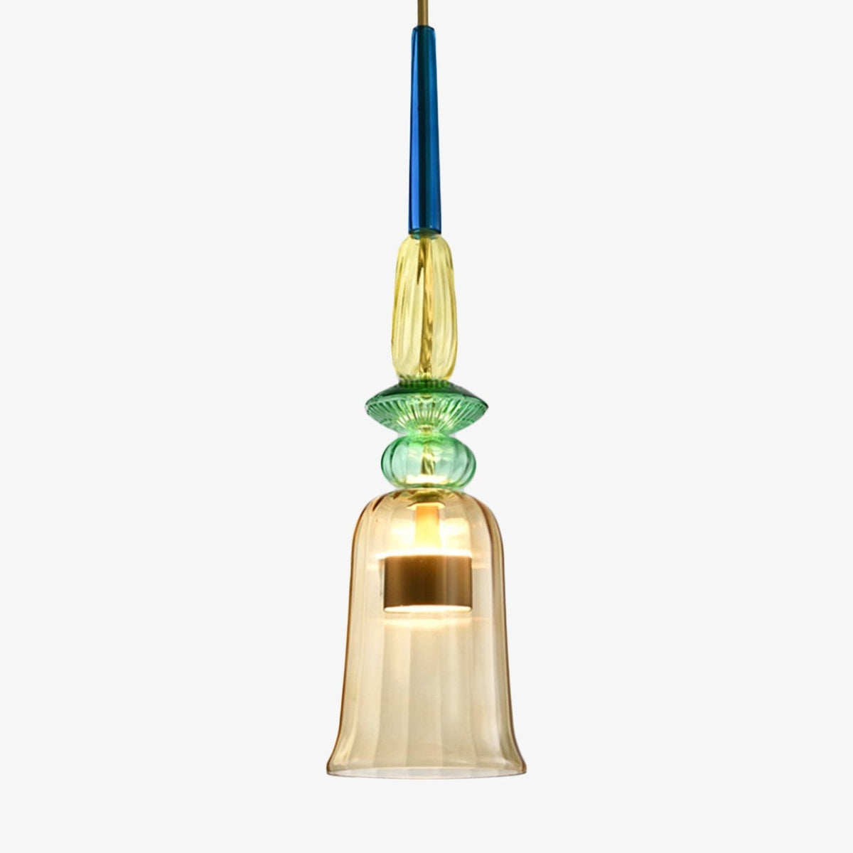 Suspension en verre teinté LED en modèle f