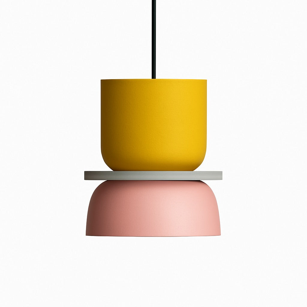 Suspension formes géométriques en métal coloré en modèle aa