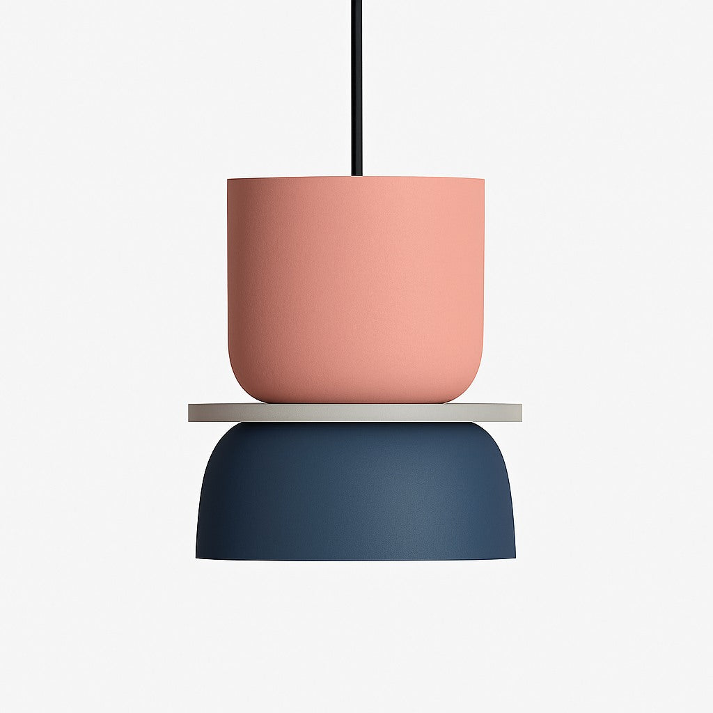 Suspension formes géométriques en métal coloré en modèle ab