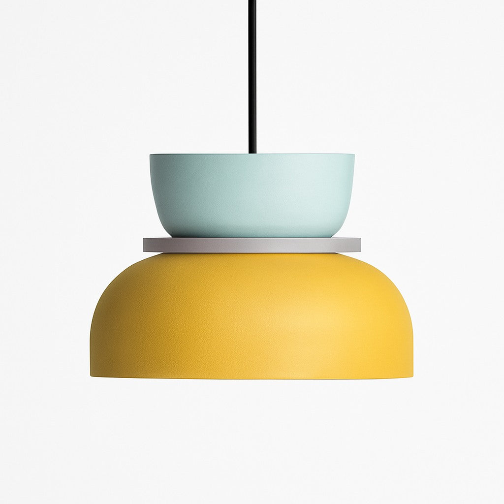 Suspension formes géométriques en métal coloré en modèle ca