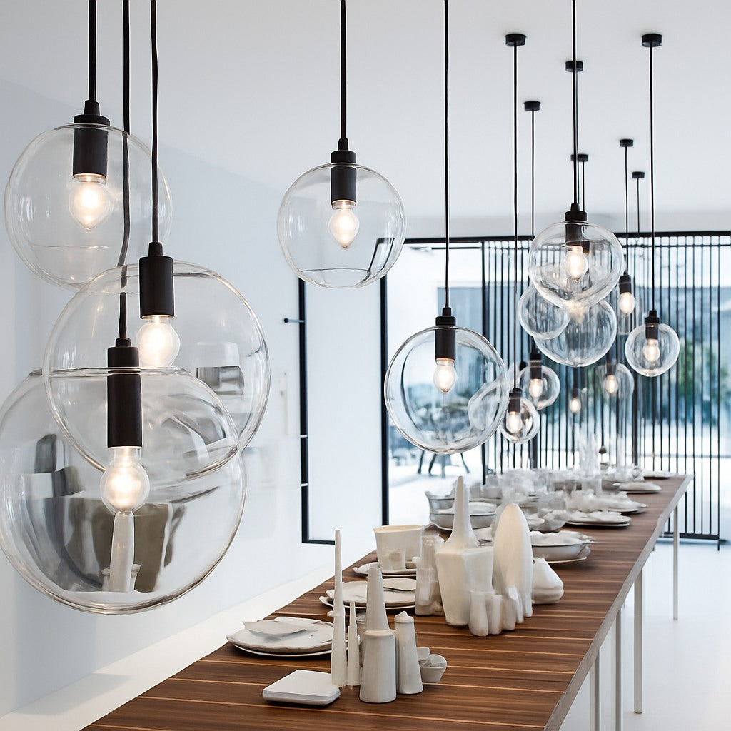 Suspension globe en verre, photo 2