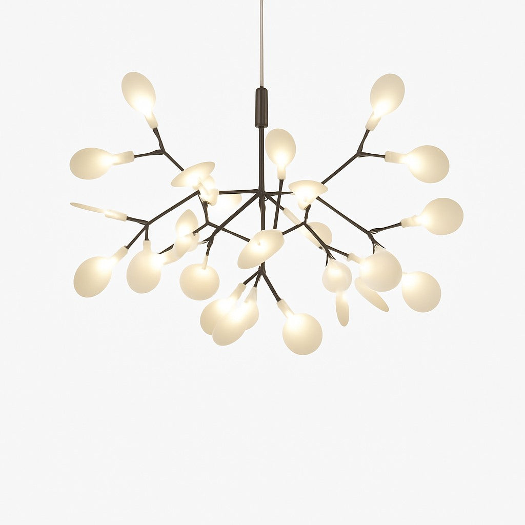 Suspension LED arbre à branches lumineuses en noir · 27 led