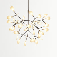 Suspension LED arbre à branches lumineuses en noir · 45 led