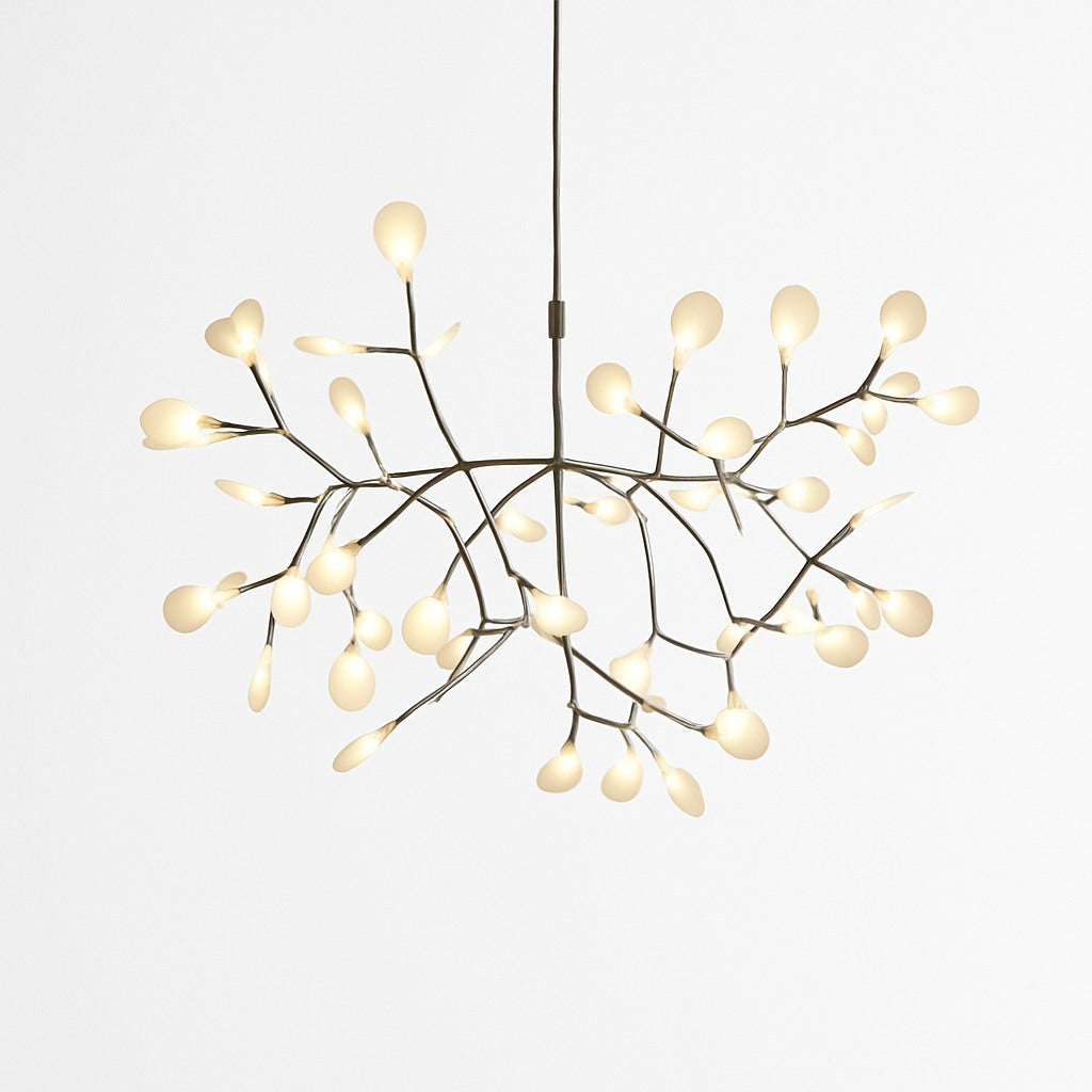 Suspension LED arbre à branches lumineuses en noir · 63 led