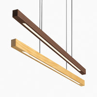 Suspension linéaire en bois LED