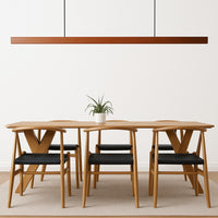 Suspension linéaire en bois LED, photo 2