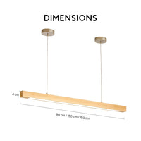 Suspension linéaire en bois LED, photo 6