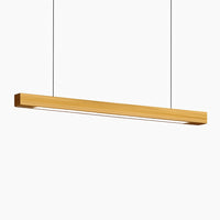 Suspension linéaire en bois LED en bois clair