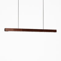 Suspension linéaire en bois LED en bois foncé