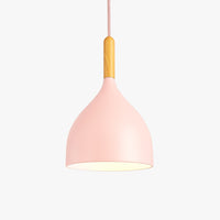 Suspension métal coloré et bâton en bois en modèle b rose