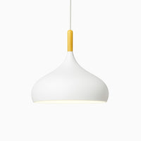 Suspension métal coloré et bâton en bois en modèle c blanc