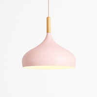 Suspension métal coloré et bâton en bois en modèle c rose