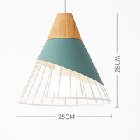 Suspension métal coloré et bois, photo 4