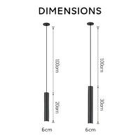 Suspension tube LED cylindrique, photo 5